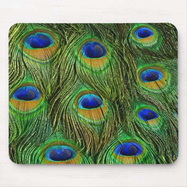 Schöne Peacock Feathers Mousepad (Vorne)