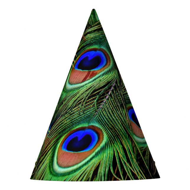 Schöne Peacock Feathers Partyhütchen (Vorderseite)