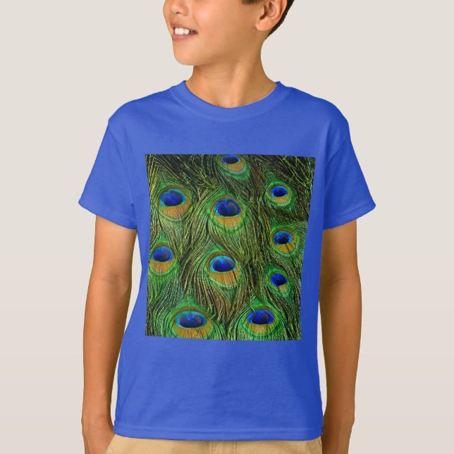 Schöne Peacock Feathers T-Shirt (Vorderseite)