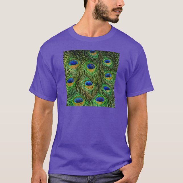 Schöne Peacock Feathers T-Shirt (Vorderseite)