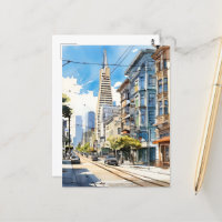 Schöne Pen- und Tintenskizze von San Francisco