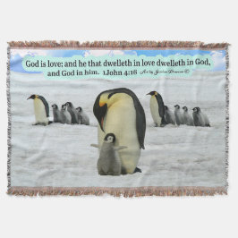 Schöne Penguin-Schrift 1 John 4:16 Decke