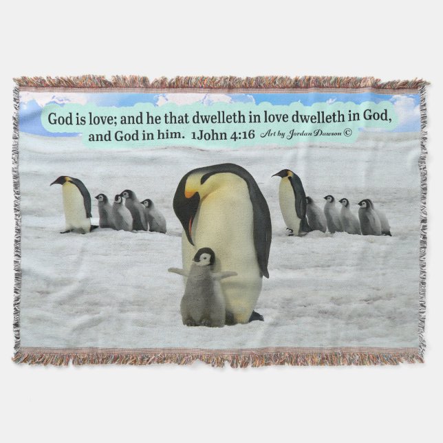 Schöne Penguin-Schrift 1 John 4:16 Decke (Vorderseite)