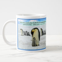 Schöne Penguin-Schrift 1 John 4:16 Riesenmantel