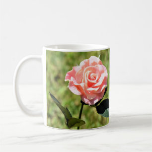 Schöne, perfekt rosa Rose Blume Kaffeetasse