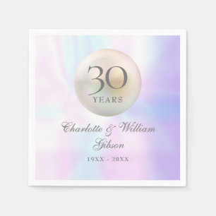 Schöne Perle 30. Hochzeitstag Serviette