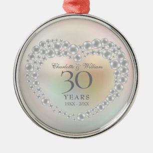 Schöne Perle 30. Jubiläum Ornament Aus Metall