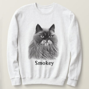 Schöne persische Katze mit optionalem Namen Sweatshirt