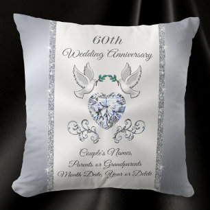 Schöne Personalisierte 60 Jahre Ehegeschenk Kissen