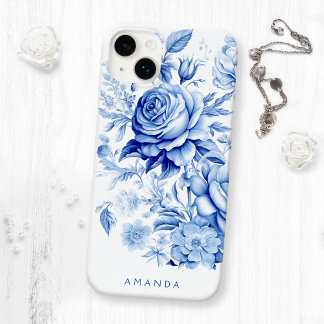 Schöne Personalisierte blaue Rose Case-Mate iPhone 14 Plus Hülle