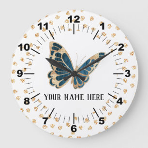 Schöne Personalisierte Butterfly Große Wanduhr