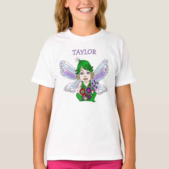 Schöne Personalisierte Fairy T-Shirt (Vorderseite)