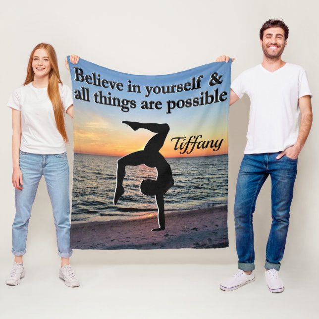 SCHÖNE PERSONALISIERTE GYMNASTIK FLEECKEN BLANKET FLEECEDECKE (Beispiel)