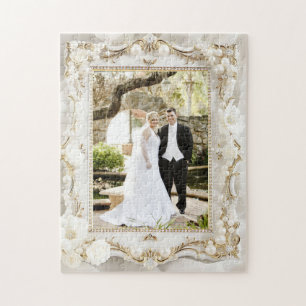 Schöne personalisierte Hochzeitsfoto Puzzle