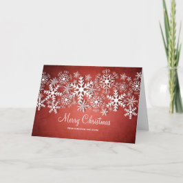 Schöne personalisierte Weihnachtskarte mit Schnee Feiertagskarte