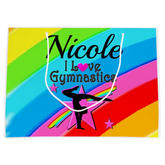 SCHÖNE PERSÖNLICHE IN LIEBE GYMNASTICS DESIGN GROßE GESCHENKTÜTE (Vorderseite)