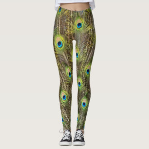 Schöne Pfauen-Vogelfedern Leggings