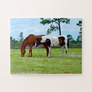 Schöne Pferde auf einer Ranch Puzzle