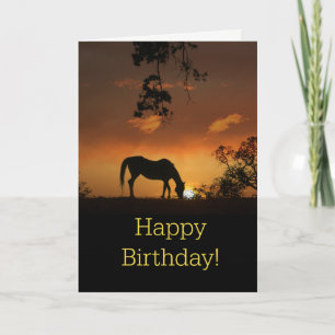 Schöne Pferde Happy Birthday Card Karte