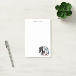 Schöne Pferde im Wasser Post-it Klebezettel