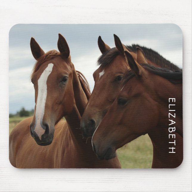Schöne Pferde Personalisiert Mousepad (Vorne)