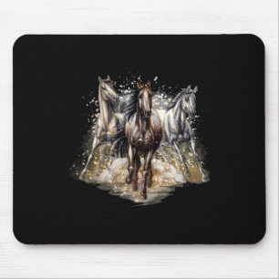 Schöne Pferde Zeichnend Reiten Mousepad