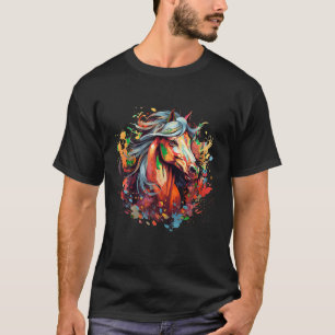schöne Pferdeabbildungen Herbst Wilder Geist T-Shirt