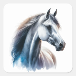 Schöne Pferdekleber Quadratischer Aufkleber