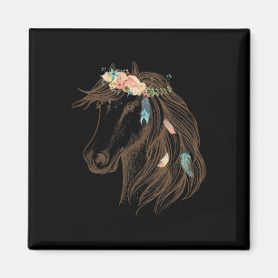 Schöne Pferdeschlittenkunst für Tierfreunde Magnet