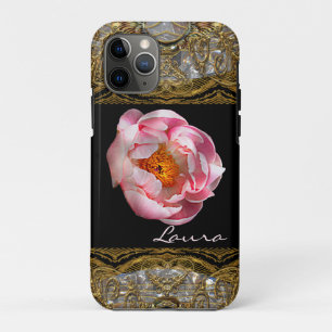 Schöne Pfingstrose Monogramm Chic Case-Mate iPhone Hülle