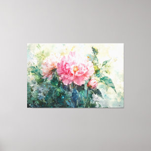 *~* Schöne Pfingstrose TV2 Rosa Gespannte Leinwand