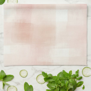 Schöne Pfirsich-Rosa-Creme-Kariert Geschirrtuch