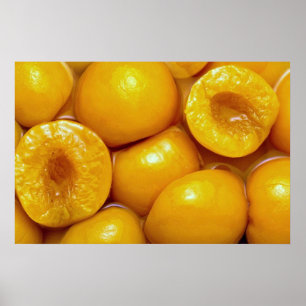 Schöne Pfirsichhälften Poster