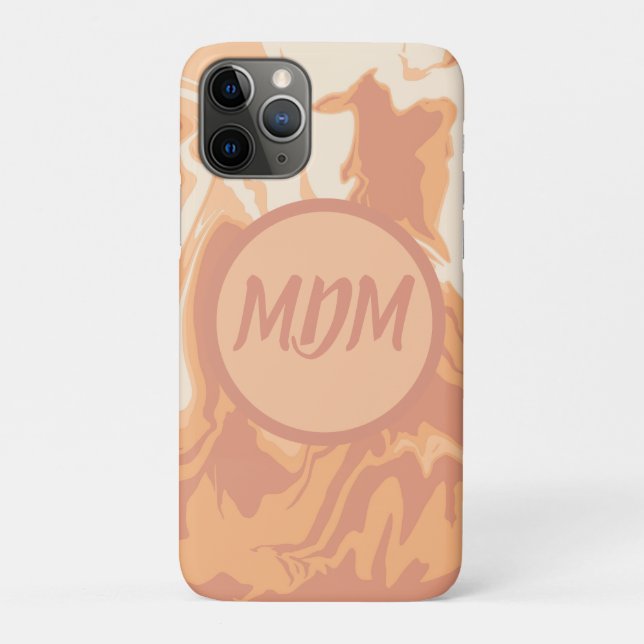 Schöne Pfirsichwirbel Case-Mate iPhone Hülle (Rückseite)