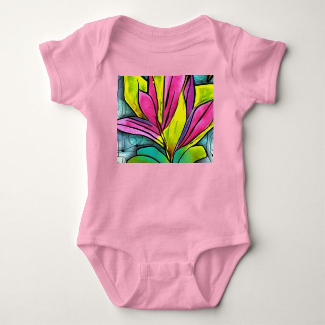 Schöne Pflanze Baby Strampler (Vorderseite)