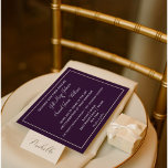 Schöne Pflaume und graue Hochzeit Einladung<br><div class="desc">Ihre Hochzeitsdetails sind mit einem Pflaumenhintergrund in einem Grauquadratischen Rahmen eingefasst. Der Text ist auch grau geschrieben. Die Vorlagen sind leicht zu füllen und machen die Anpassung zu einem Kinderspiel. Bestellen Sie noch heute Ihre Bestellung!</div>