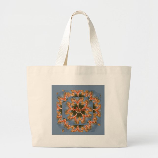 Schöne phantastische afrikanische Giraffe Blanche Jumbo Stoffbeutel (Vorne)