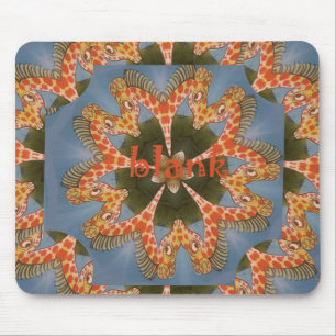 Schöne phantastische afrikanische Giraffe Blanche Mousepad