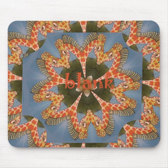 Schöne phantastische afrikanische Giraffe Blanche Mousepad (Vorne)