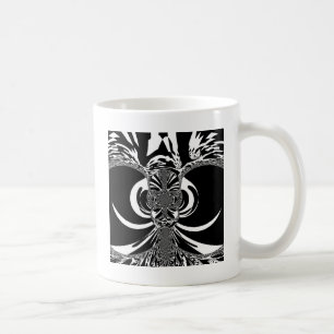 Schöne phantastische afrikanische Schwarzweißkunst Kaffeetasse