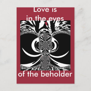 Schöne phantastische afrikanische Schwarzweißkunst Postkarte