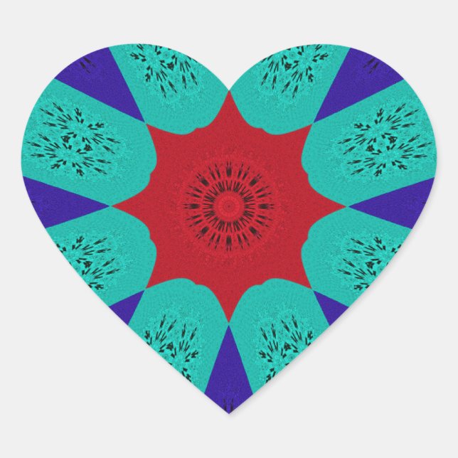 Schöne Phantastische ägyptische Feminine-Design-Fa Herz-Aufkleber (Vorderseite)