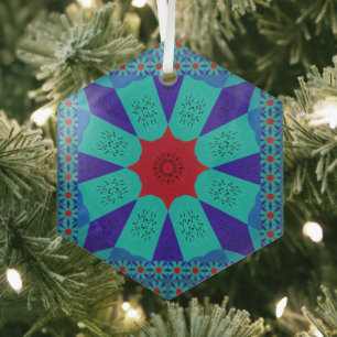 Schöne Phantastische ägyptische Feminine-Design-Fa Ornament Aus Glas