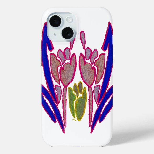 Schöne Phantastische Blauer und Lila Rote Rose Case-Mate iPhone Hülle (Rückseite)