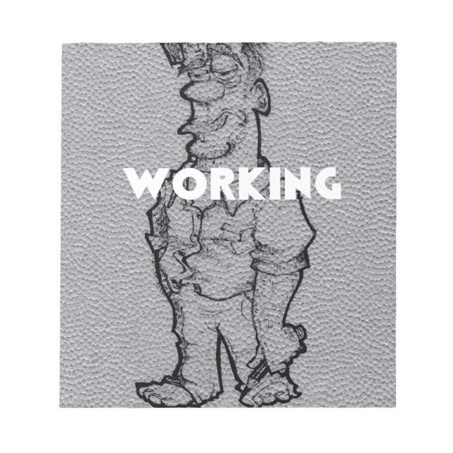 Schöne Phantastische Bleistiftskizze: Arbeitsübers Notizblock (Vorderseite)