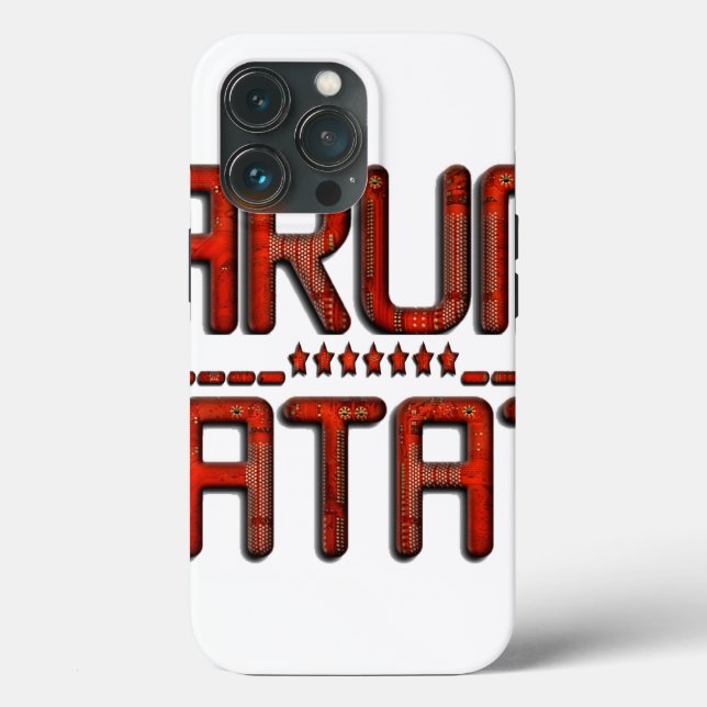 Schöne Phantastische Embossed Red Hakuna Matata Te Case-Mate iPhone Hülle (Rückseite)