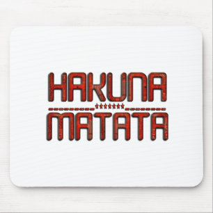 Schöne Phantastische Embossed Red Hakuna Matata Te Mousepad