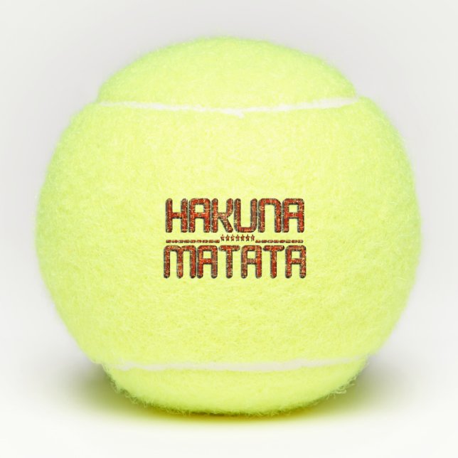 Schöne Phantastische Embossed Red Hakuna Matata Te Tennisbälle (Vorderseite)