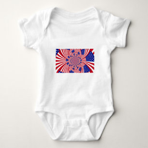 Schöne Phantastische Flagge der Vereinigten Staate Baby Strampler