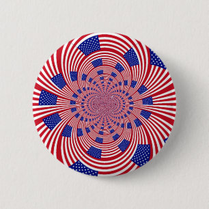 Schöne Phantastische Flagge der Vereinigten Staate Button
